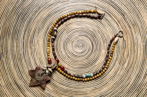 JADE LEAF/ TIGER EYE/ JADE/ JASPER/ WOODEN BEADS